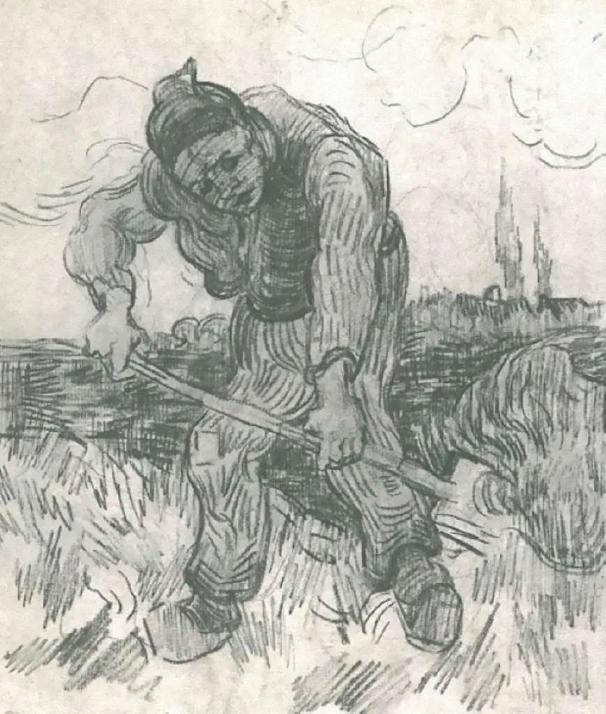 van Gogh Drawings: Peasant Digging3