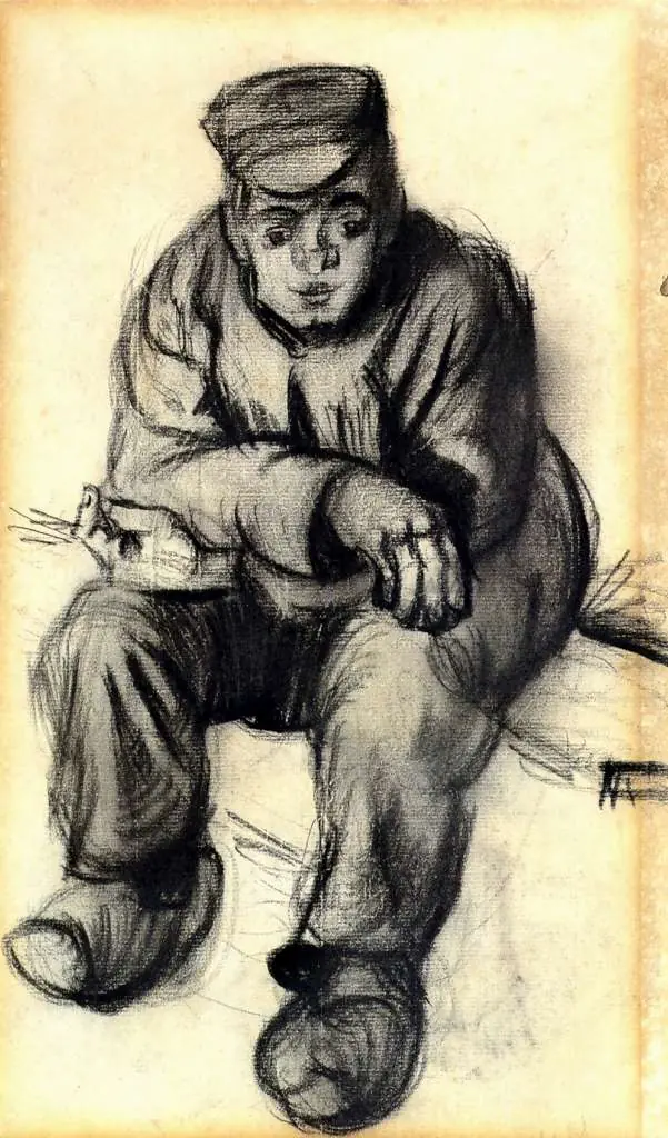 van Gogh Drawings: Peasant Sitting