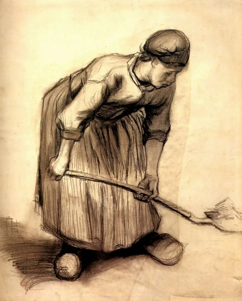 van Gogh Drawings: Peasant Woman Digging