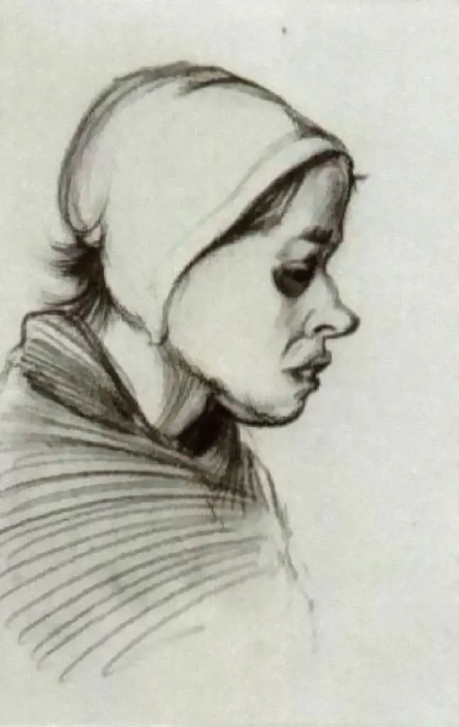 van Gogh Drawings: Peasant Woman Head11