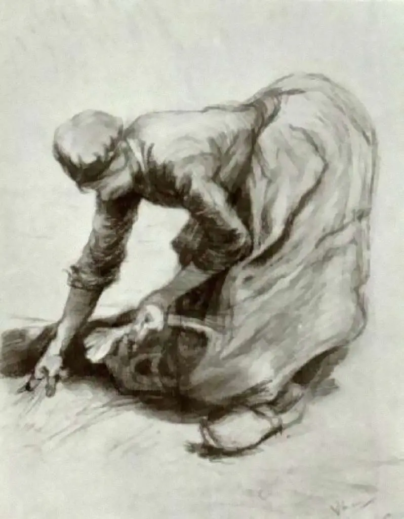 van Gogh Drawings: Peasant Woman Stooping