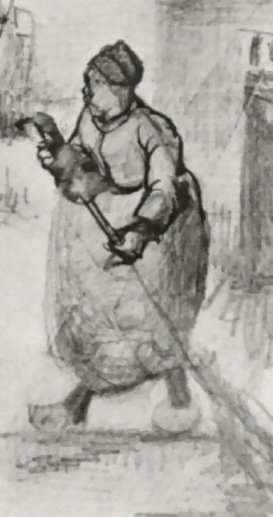 van Gogh Drawings: Peasant Woman Sweeping