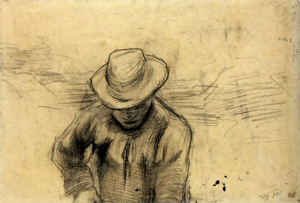 van Gogh Drawings: Peasant With A Fork
