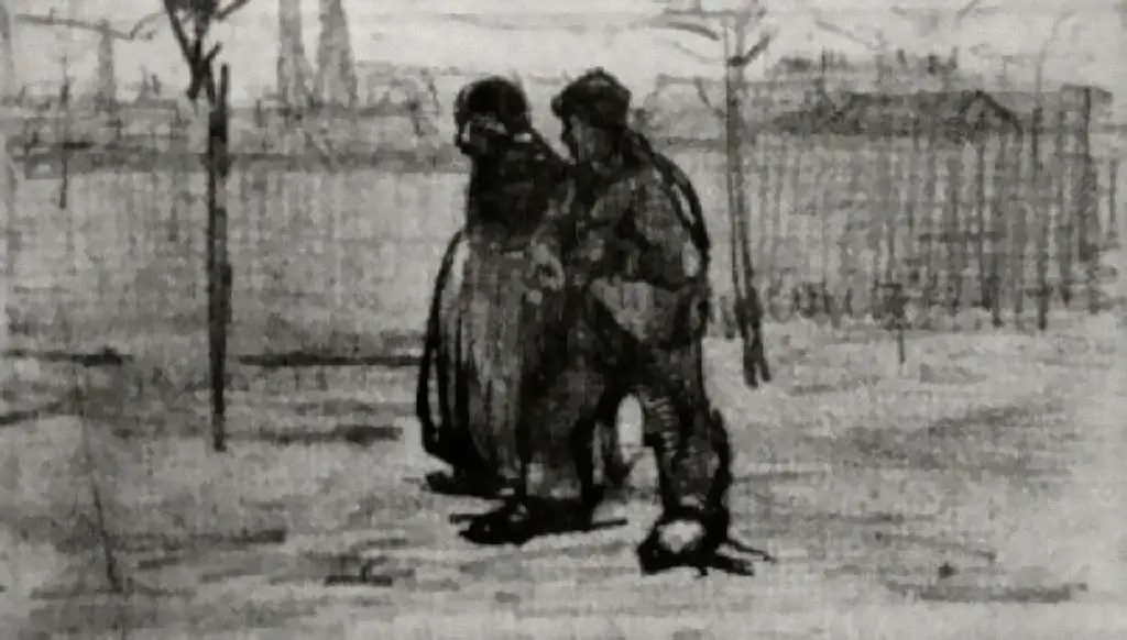 van Gogh Drawings: People Walking In Eindhoven2