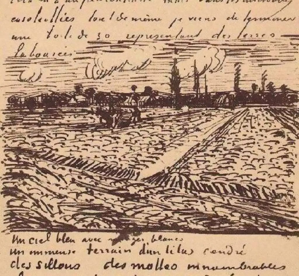 van Gogh Drawings: Ploughed Field