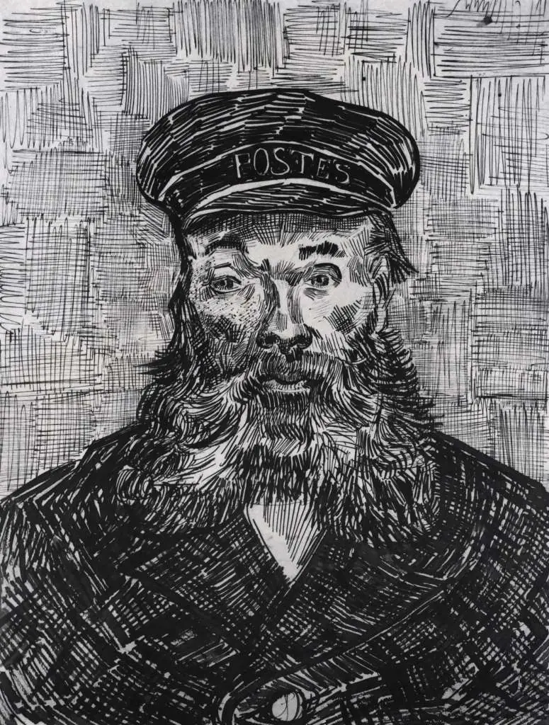 van Gogh Drawings: Portrait Of The Postman Joseph Roulin