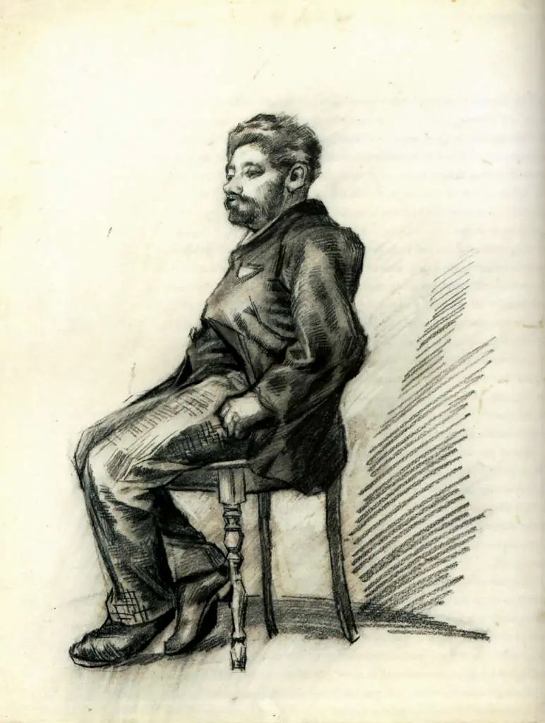 van Gogh Drawings: Seated Man With A Beard2