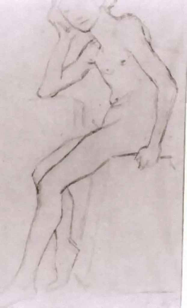 van Gogh Drawings: Seated Nude After Bargues