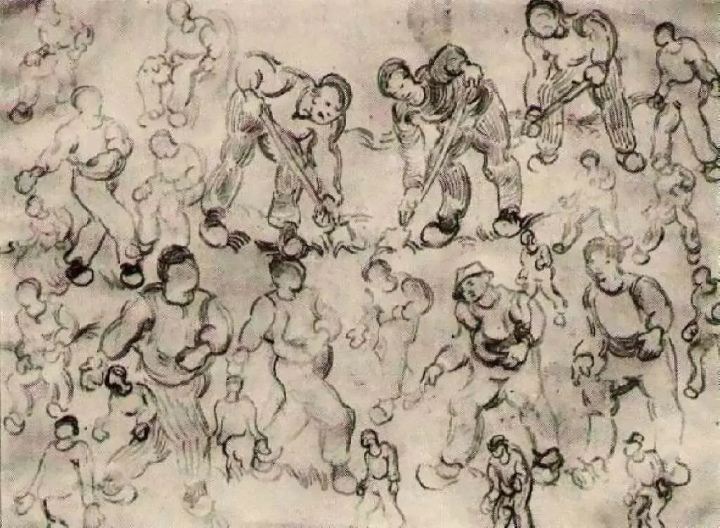 van Gogh Drawings: Sheet With Numerous Figure Sketches