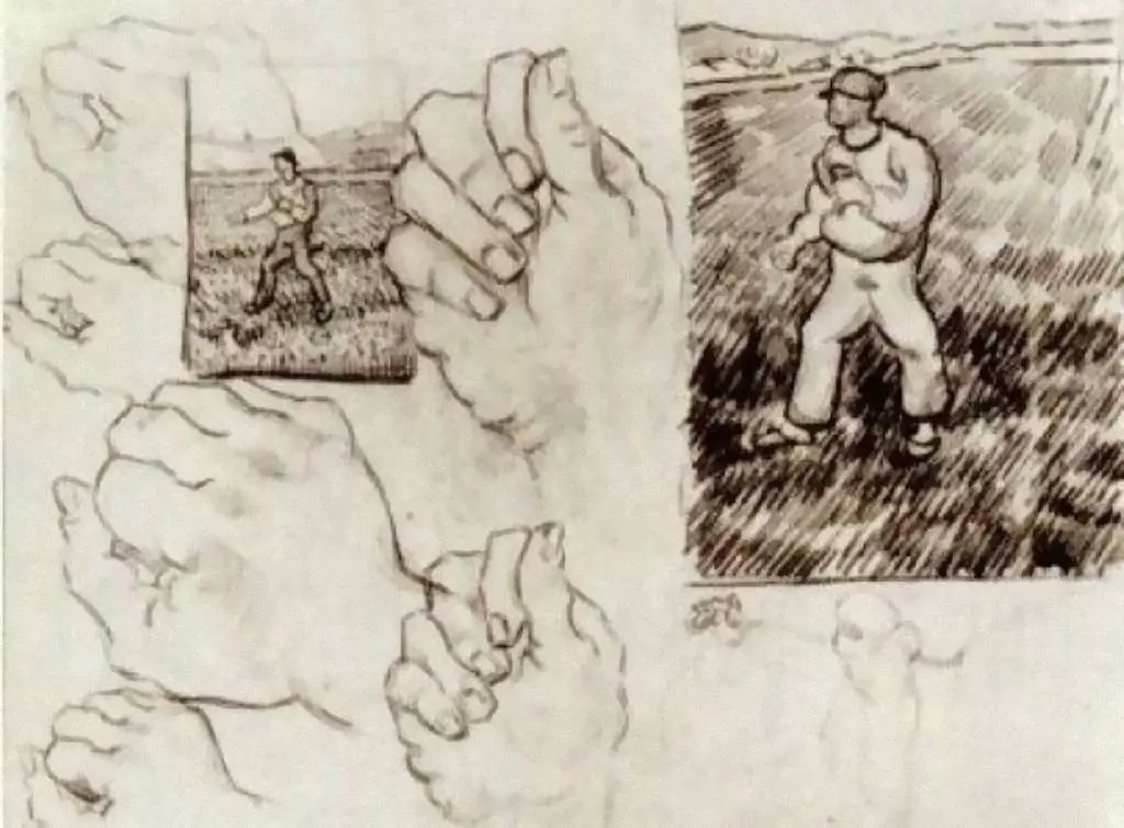 van Gogh Drawings: Sheet With Two Sowers And Hands