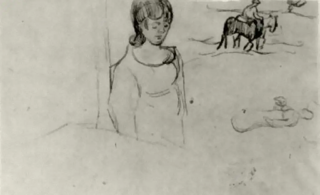 van Gogh Drawings: Sheet With A Few Sketches Of Figures
