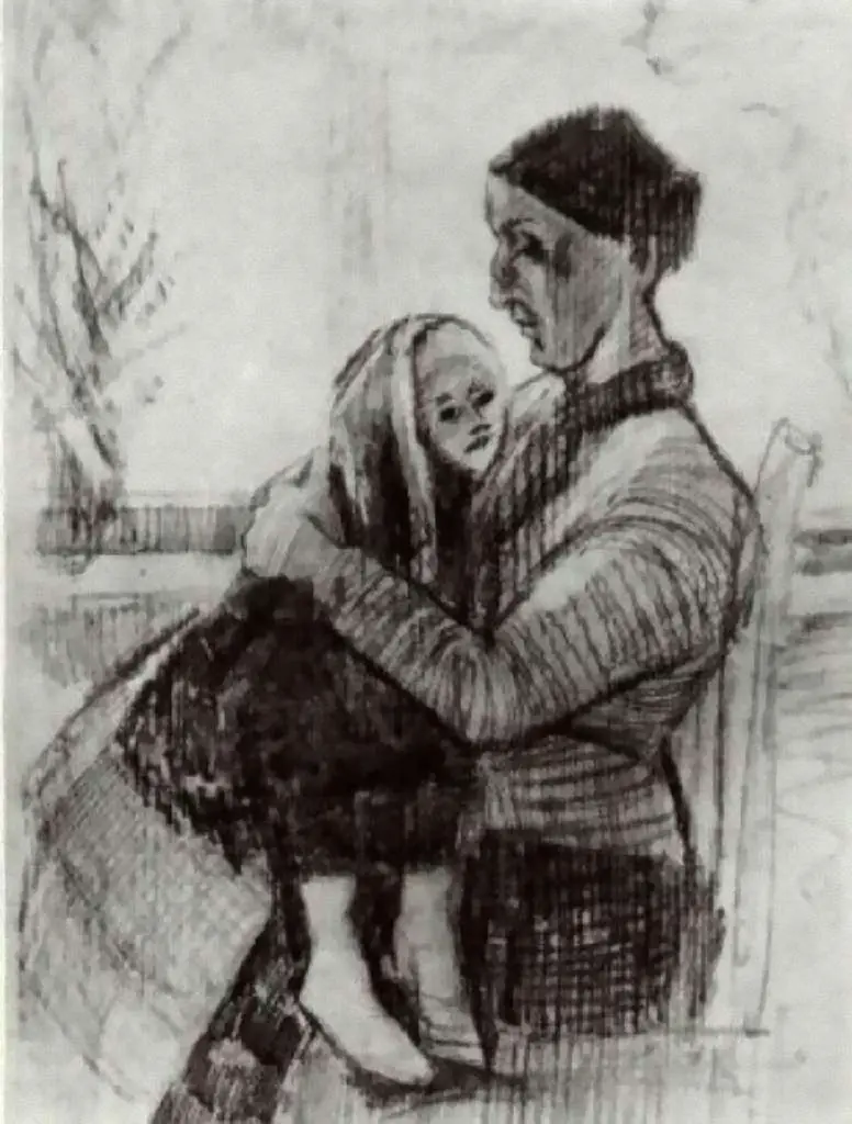 van Gogh Drawings: Sien With Child On Her Lap