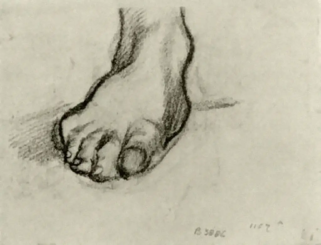 van Gogh Drawings: Sketch Of A Foot