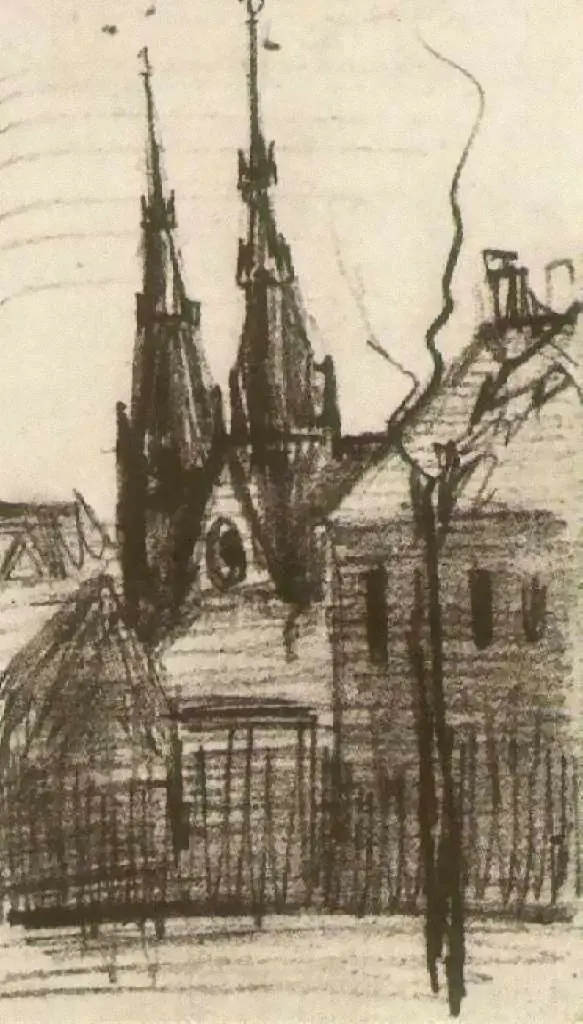 van Gogh Drawings: St. Catharina S Church At Eindhoven