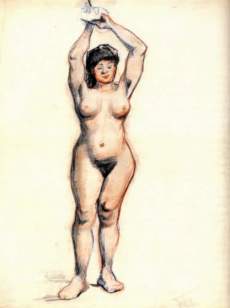 van Gogh Drawings: Standing Female Nude Seen From The Front