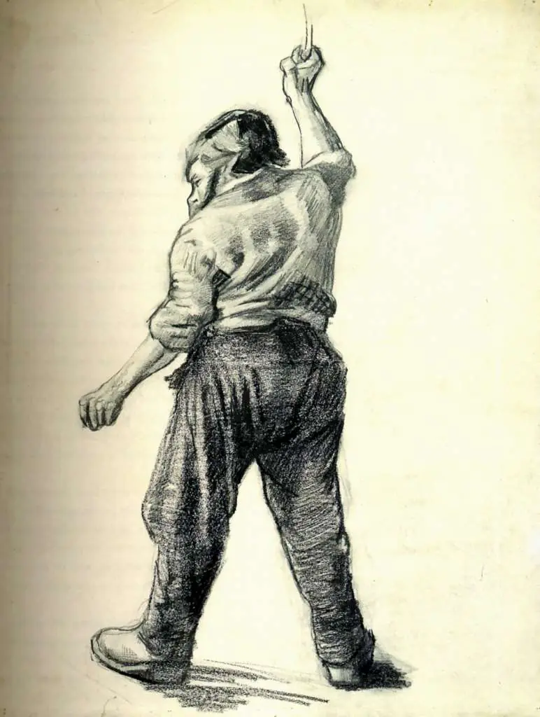 van Gogh Drawings: Standing Man Seen From The Back