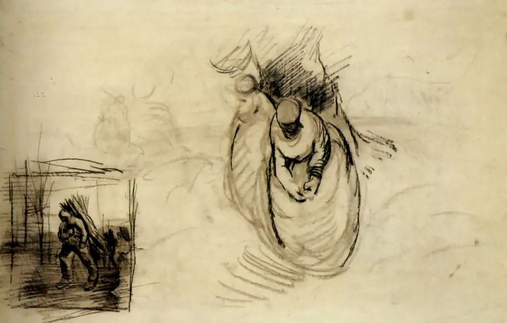 van Gogh Drawings: Studies For Figures Carrying Bundles Of Wood