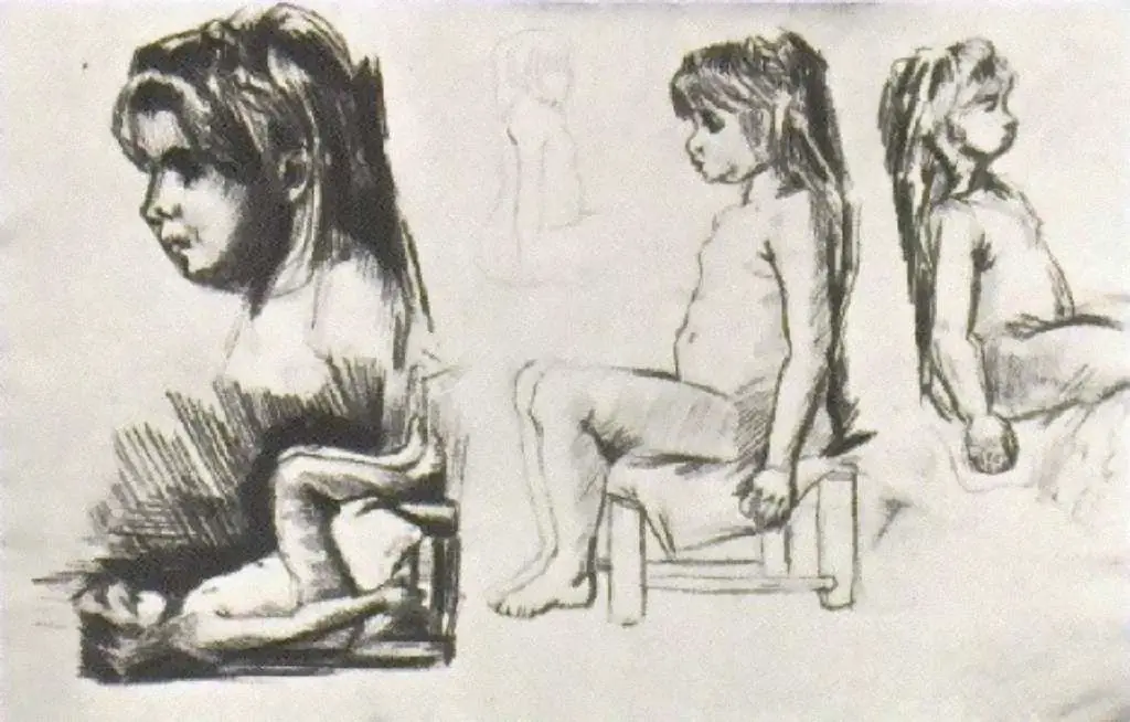van Gogh Drawings: Studies Of A Seated Girl