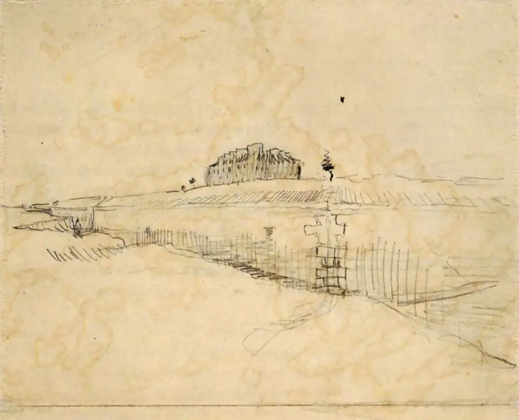 van Gogh Drawings: Study Of The Paris Ramparts2