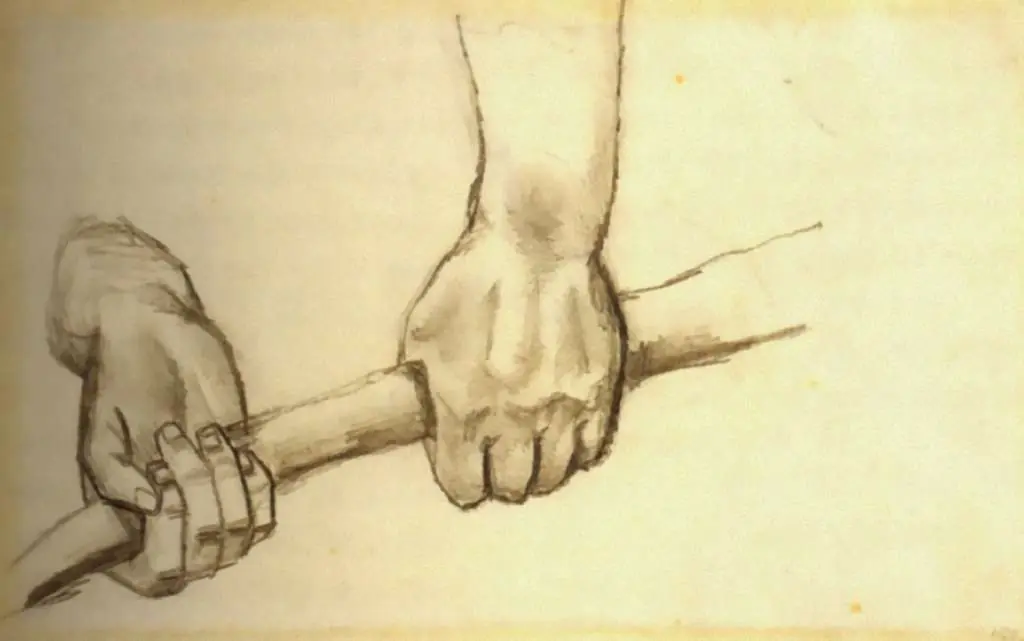 van Gogh Drawings: Two Hands With A Stick