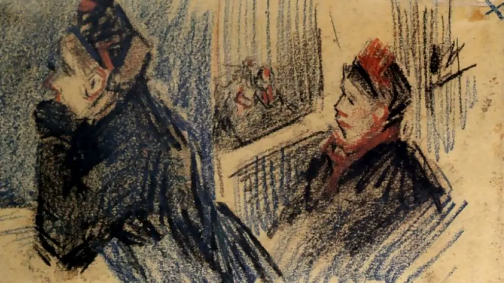 van Gogh Drawings: Two Women In A Balcony Box