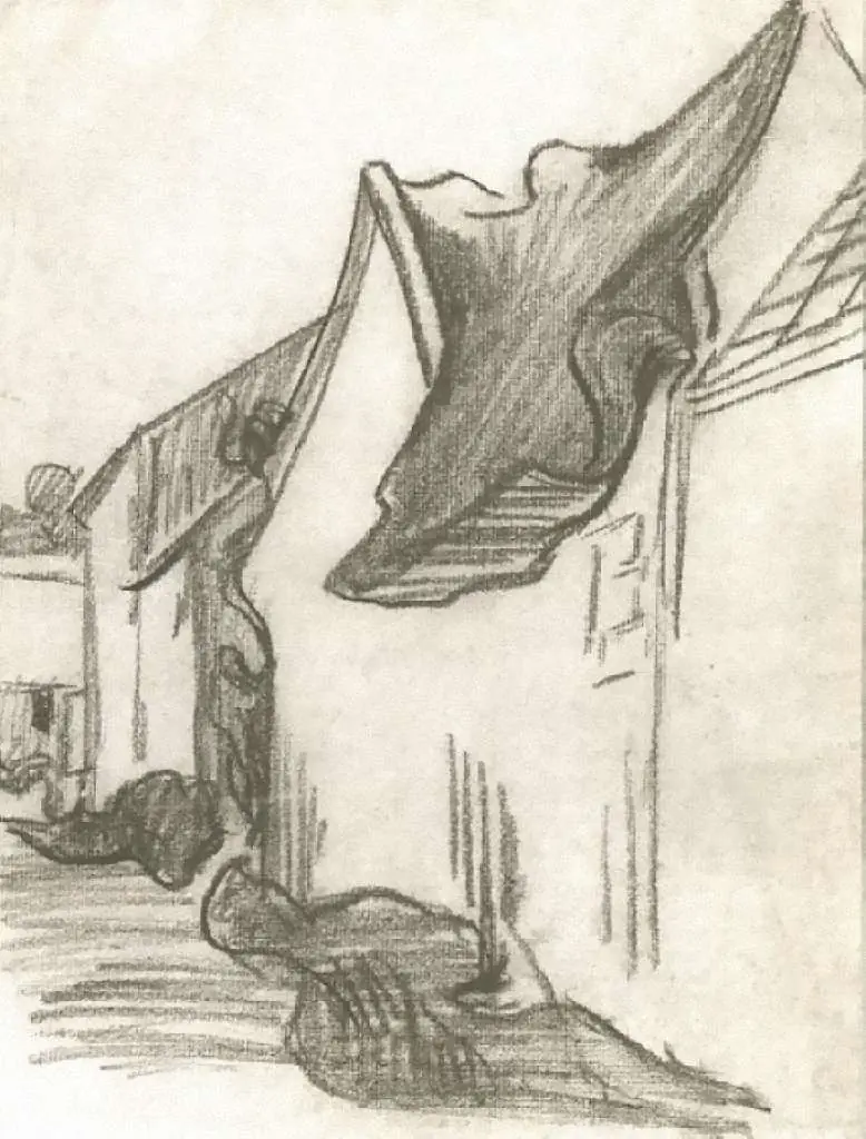 van Gogh Drawings: Village Street Sketch