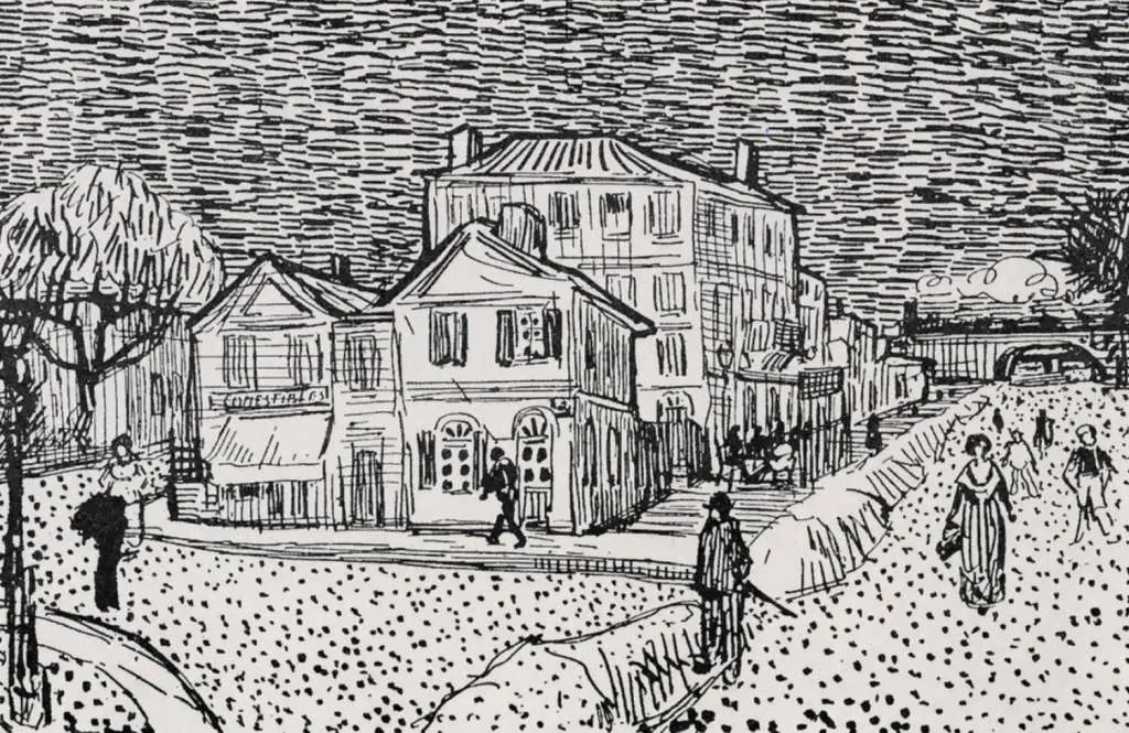 van Gogh Drawings: Vincents House In Arles The Yellow House