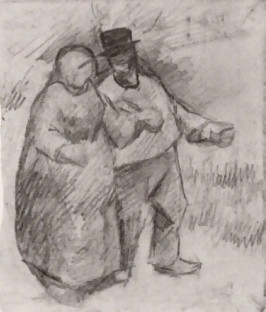 van Gogh Drawings: Walking Couple
