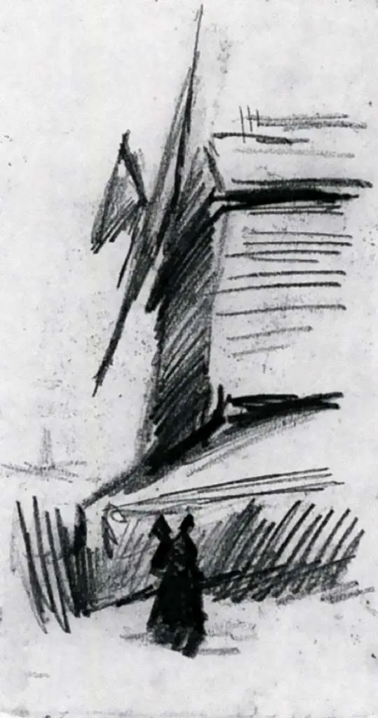 van Gogh Drawings: Windmill At Montmartre
