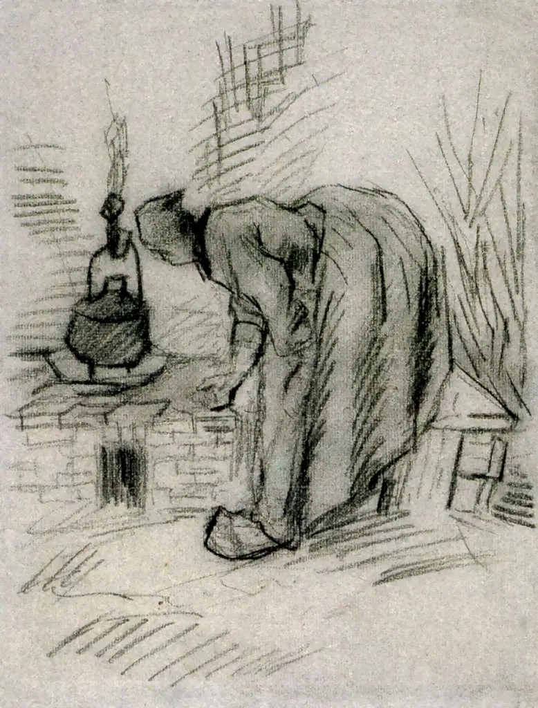 van Gogh Drawings: Woman By A Hearth