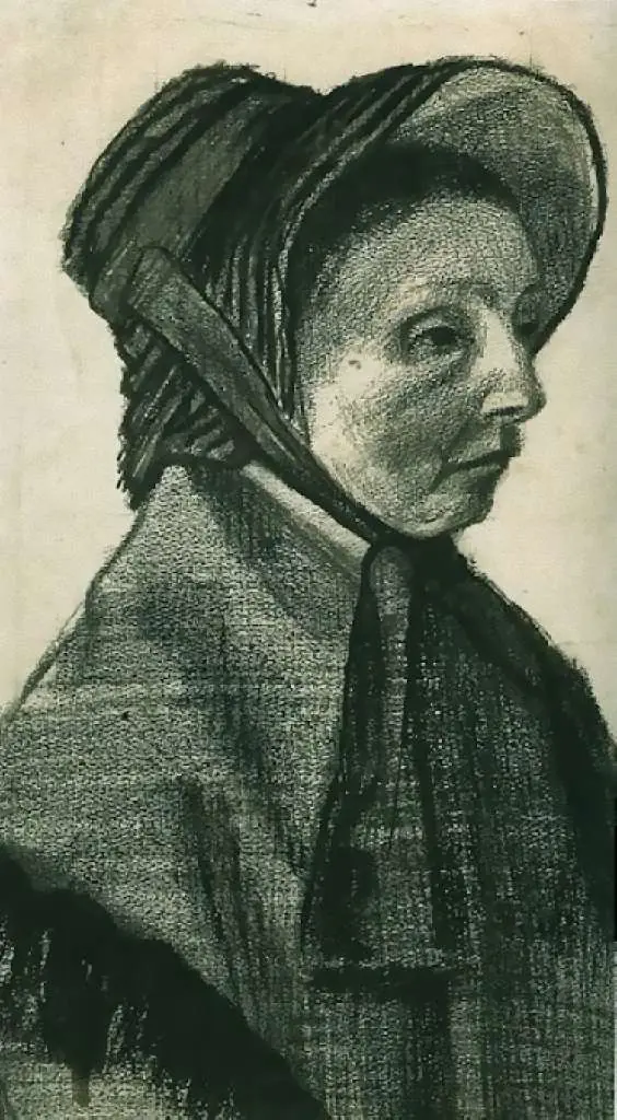 van Gogh Drawings: Woman With Hat Head