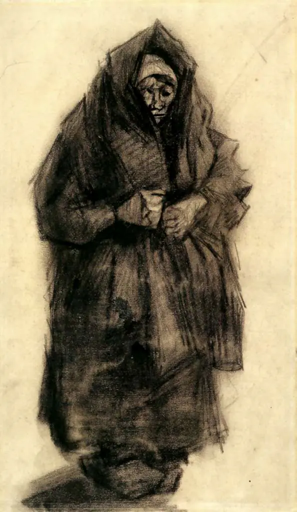 van Gogh Drawings: Woman With A Mourning Shawl