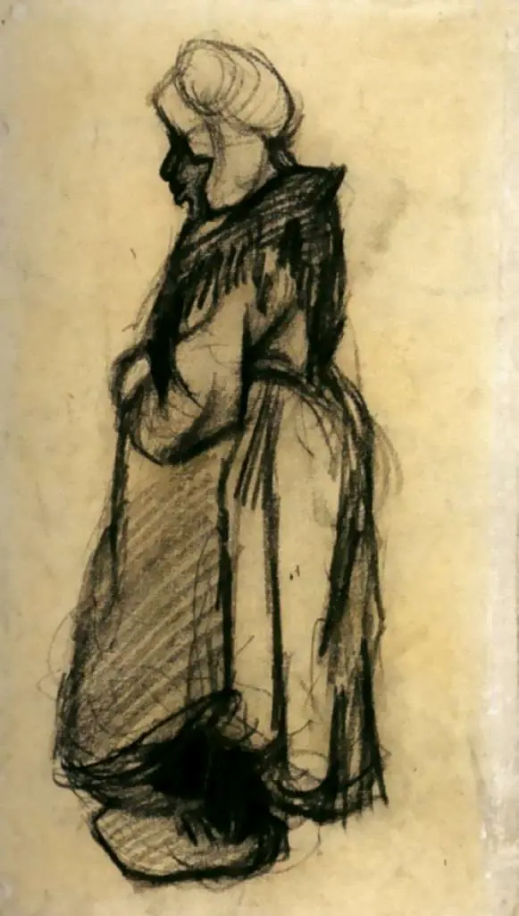 van Gogh Drawings: Woman With A Shawl3