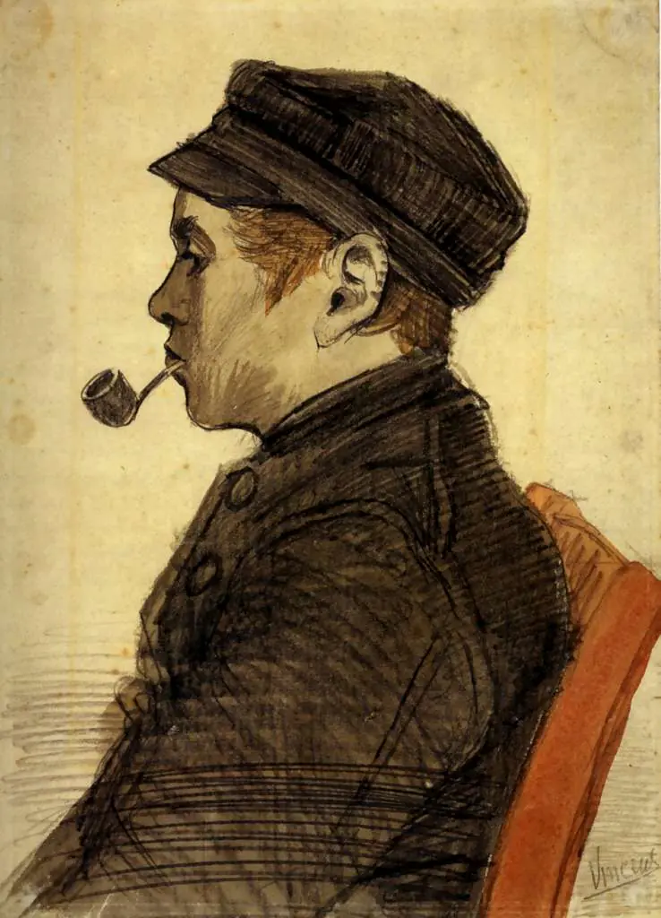 van Gogh Drawings: Young Man With A Pipe