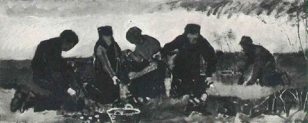 van Gogh Early Paintings 1881-83: Potato Digging Five Figures