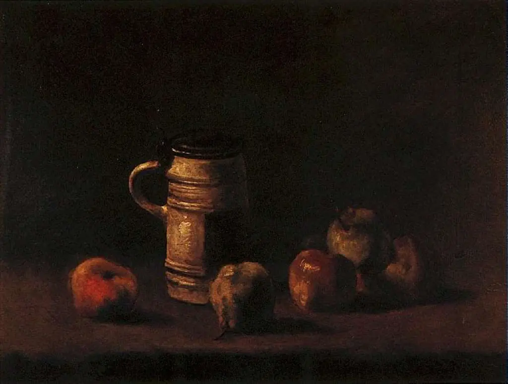 van Gogh Early Paintings 1881-83: Still Life With Beer Mug And Fruit