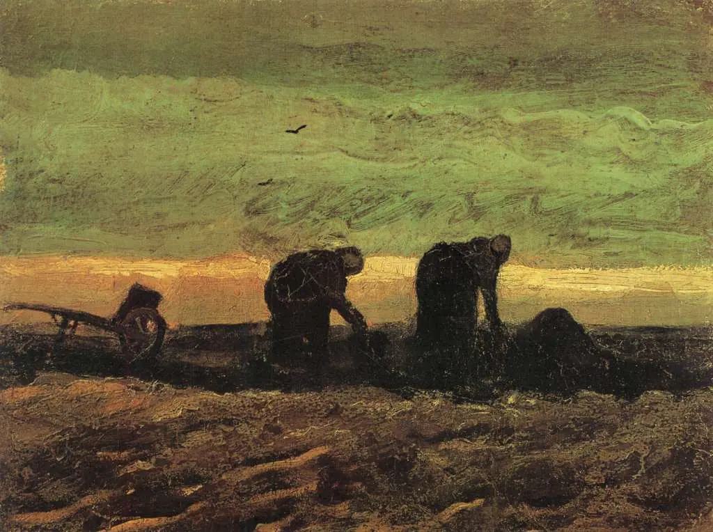 van Gogh Early Paintings 1881-83: Two Women In The Moor