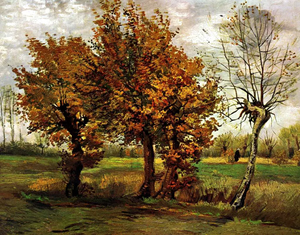 van Gogh Nuenen 1883-85: Autumn Landscape With Four Trees