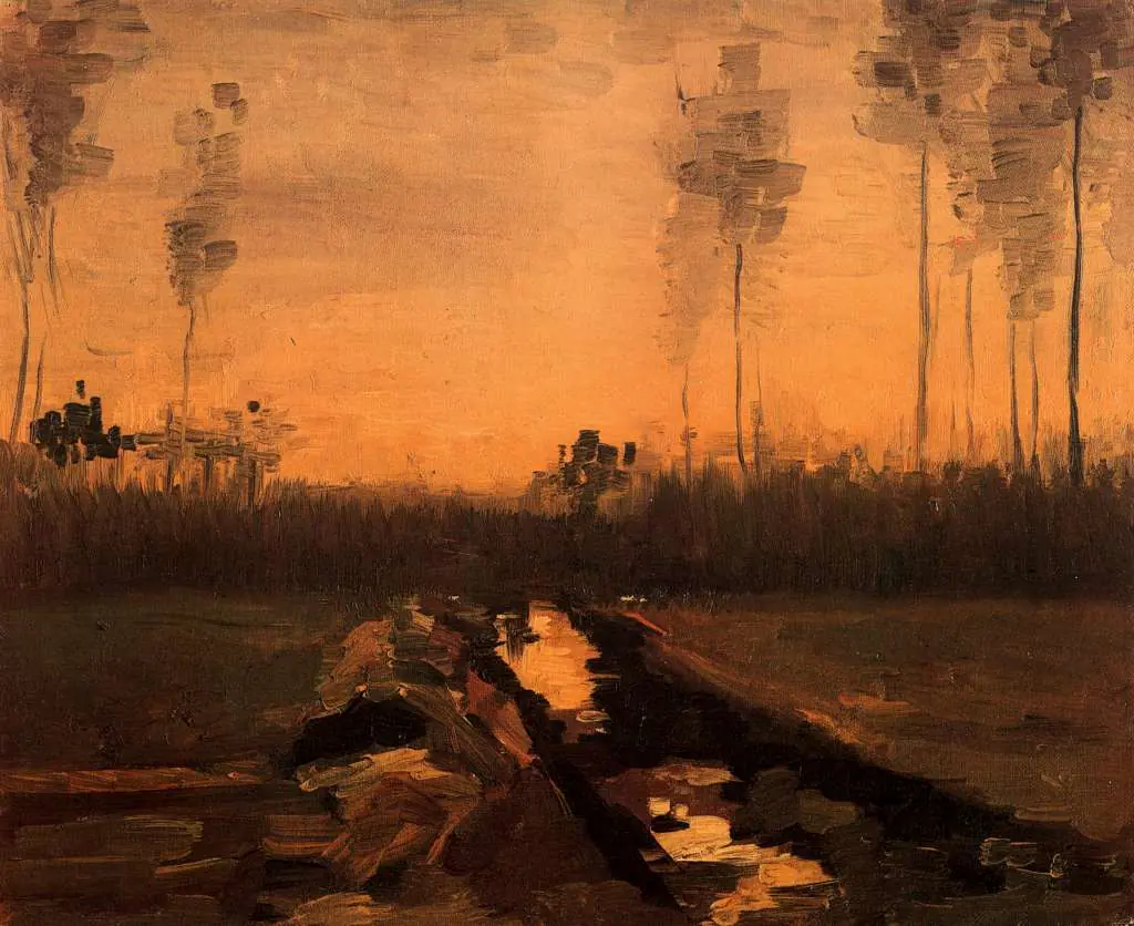 van Gogh Nuenen 1883-85: Landscape At Dusk