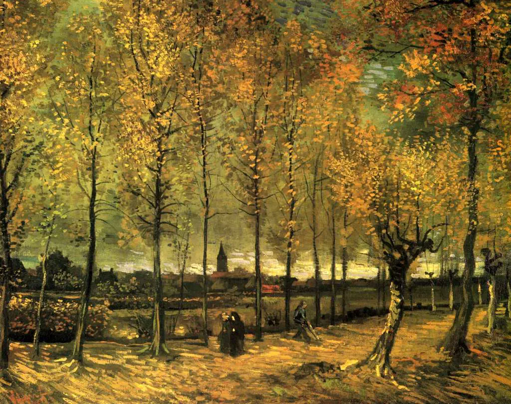 van Gogh Nuenen 1883-85: Lane With Poplars