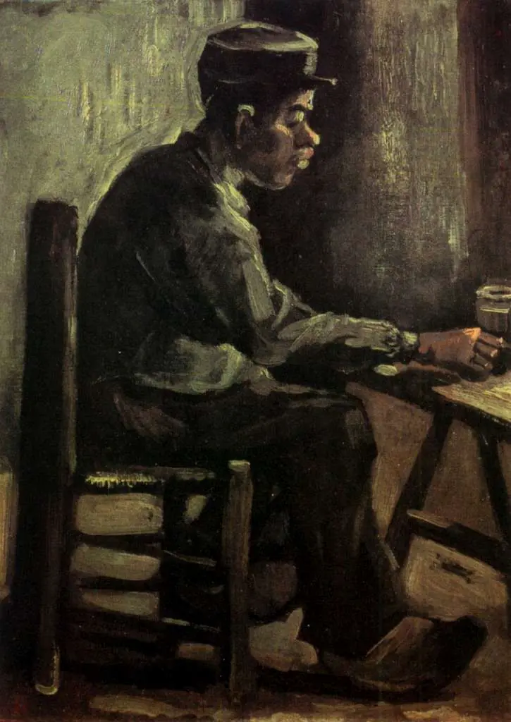 van Gogh Nuenen 1883-85: Peasant Sitting At A Table