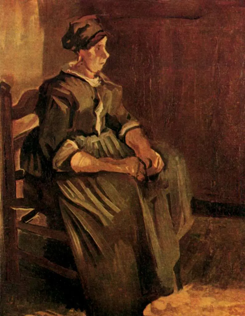 van Gogh Nuenen 1883-85: Peasant Woman Sitting On A Chair
