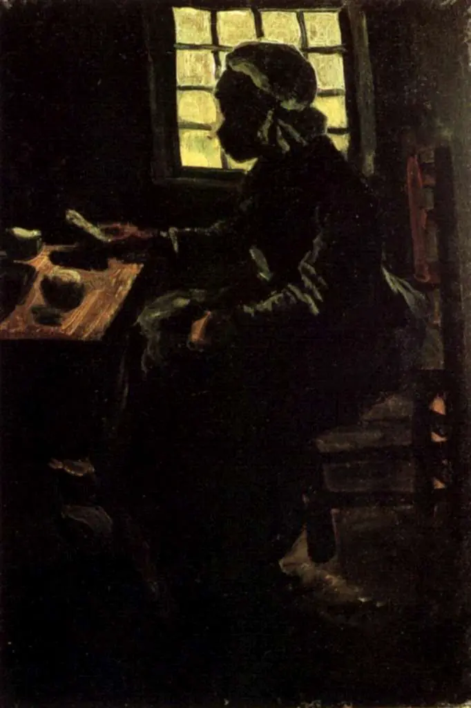 van Gogh Nuenen 1883-85: Peasant Woman Taking Her Meal