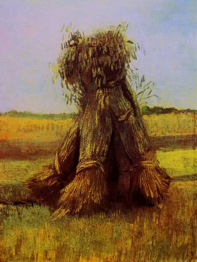 van Gogh Nuenen 1883-85: Sheaves Of Wheat In A Field