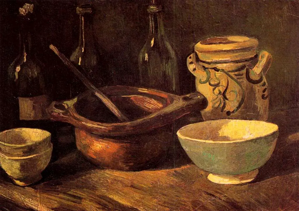 van Gogh Nuenen 1883-85: Still Life With Earthenware And Bottles