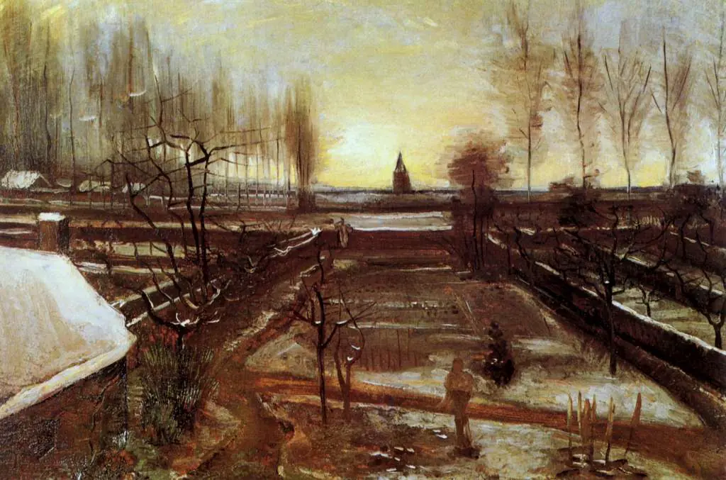 van Gogh Nuenen 1883-85: The Parsonage Garden At Nuenen In The Snow