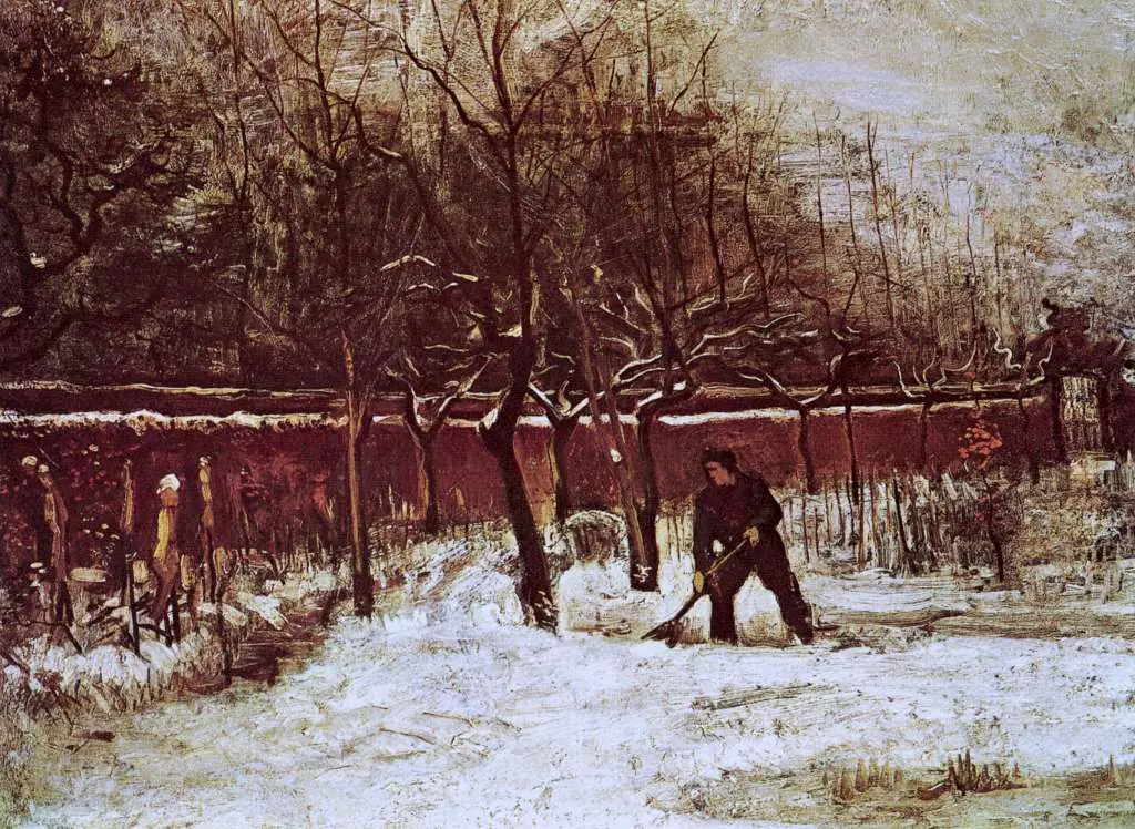 van Gogh Nuenen 1883-85: The Parsonage Garden At Nuenen In The Snow2