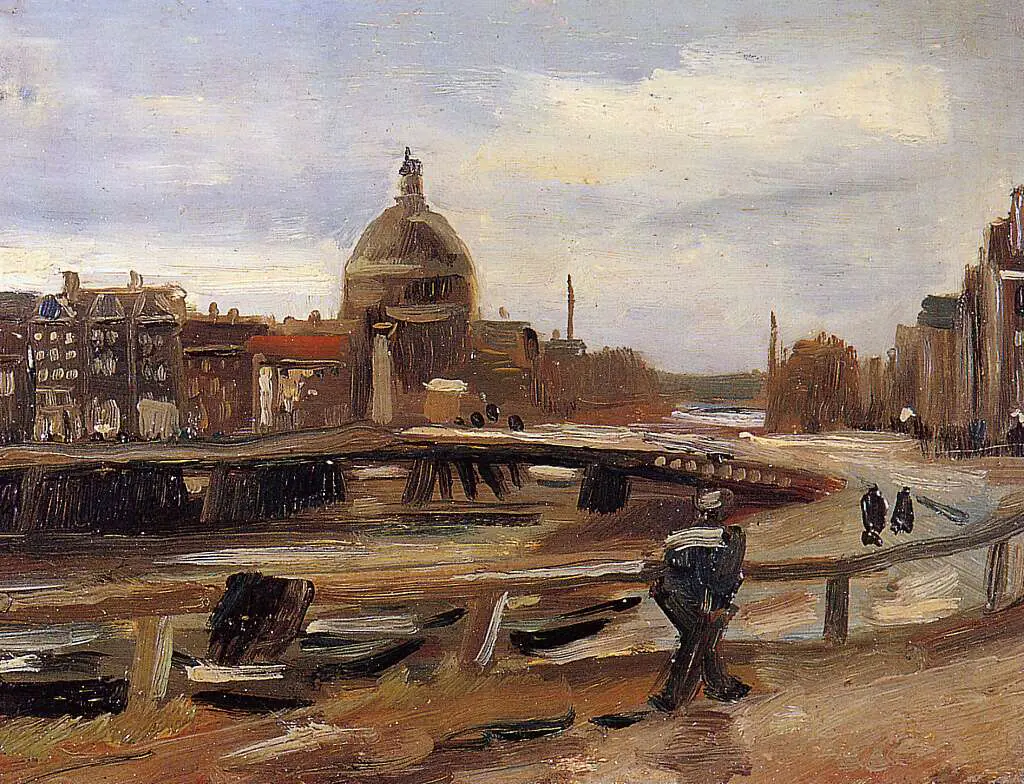 van Gogh Nuenen 1883-85: View Of Amsterdam From Central Station