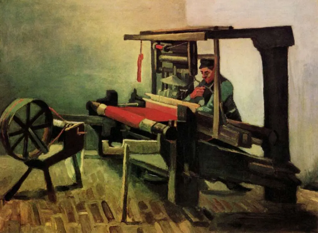 van Gogh Nuenen 1883-85: Weaver Facing Left With Spinning Wheel