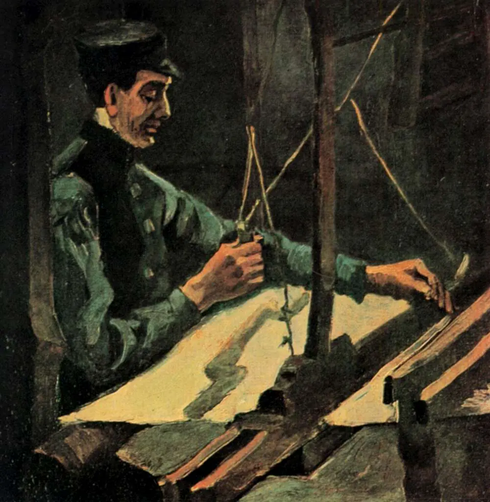 van Gogh Nuenen 1883-85: Weaver Facing Right Half Figure